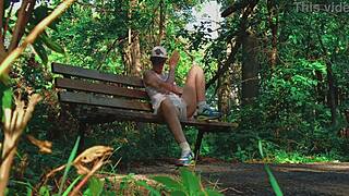 European forest lovers enjoy an amateur orgasm