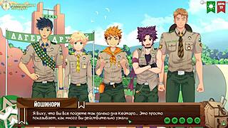 Young and gay game friends camp episode 24 in Russian