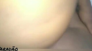 Big natural tits Latina gets deepthroat and cums on top