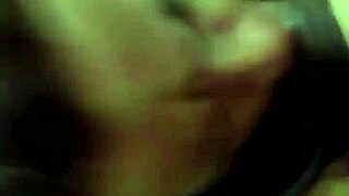 A taxi driver’s wife gives a blowjob at her husband’s house