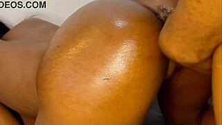 Step daughter's hardcore sex with oiled up step mom in homemade video