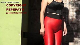 Spanish MILF in tight clothing, full frontal nudity