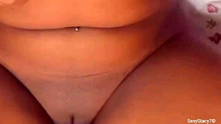Big clit masturbation scene with cowgirl position and facial finish