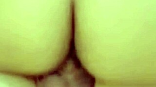A Latina with a big ass, an amateur, gets fucked by a big cock and has a creampie.