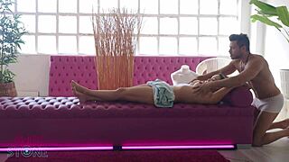 Beautiful Colombian woman with amazing ass gets a massage with a happy ending.