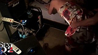 Amateur French slut in satin lingerie gets doggy style fucking with POV camera