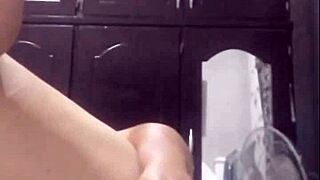A woman who is not a young beauty enjoys herself with multiple dildos in her private part when her husband is not home.