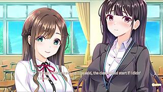 Steamy shower scene in a manga-style kiss video