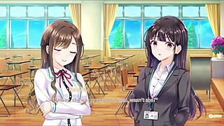 Steamy shower scene in a manga-style kiss video