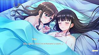 Steamy shower scene in a manga-style kiss video