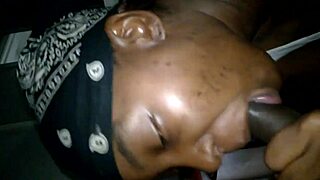 Big black cock gets deep throat in homemade video