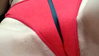 Playing with tape and ups while urinating and pleasuring myself