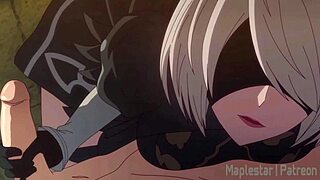 Hentai animation of Maplestar in the world of Nier: Automata