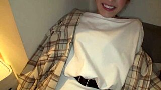 Beautiful amateur with natural tits, intense blowjob and hardcore sex with a happy ending.