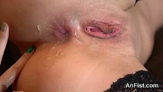 Lesbians fuck and fist each other’s butts while moaning and farting