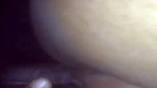 Ebony beauty gets wet and wild in close-up