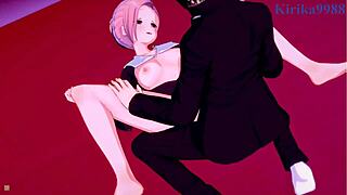 Beautiful anime of Kaguya-sama: Love is War with hot scenes of Miko Ino, Tsubame Koyasu, and Yu Ishigami.