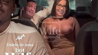 Lina Nakamura, a hotwife from Japan, gets her ass fucked by Uber driver John Coffee in an Asian setting.