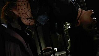 Femdom and subsissive enjoy cunilingus with muff diving and bondage