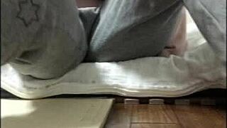 Young Japanese girl masturbates in front of the camera and shows her real orgasm