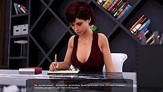 3D animated MILF seduces her boss at work and gives him a deep blow job.