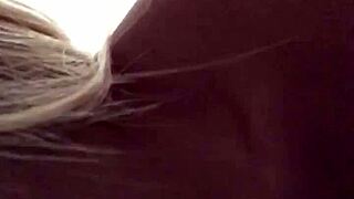 Young blonde amateur with perfect body gets an orgasm with a vibrator