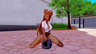 Animated hentai game with teacher and student cosplay fetish