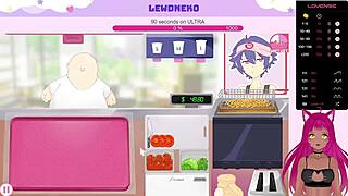 Commented gameplay of Vtuber Lewdneko playing Femboy Burgers