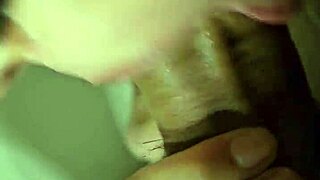 Housewife with big boobs gives a blowjob to her husband’s friend.