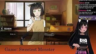 Vtuber Lewdneko continues the most erotic Halloween stream with a visual novel.