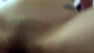 Violet Viper, a brunette beauty, achieves multiple climaxes while sucking and fucking a big dick in various positions.
