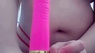 Young Mexican beauty masturbates with a toy and controls another person’s big ass shake.