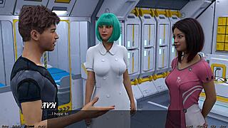 Beautiful anime babes get into some space action in Stranded in Space 2.
