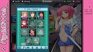 HuniePop walkthrough with a sexy girl gamer