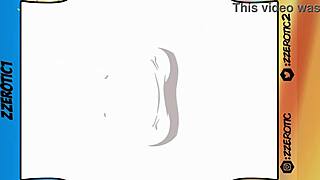 Beautiful Kelly in erotic cartoon striptease with big boobs and shaved pussy