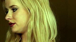Beautiful woman with an amazing set of skills performs a facial massage with cum