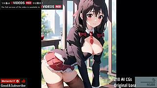 Anime music video with Yunyun 210 AI-generated CGs and no censorship