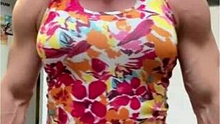 Muscular amateur gets tossed around by a dominant MILF in POV