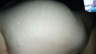 A white amateur gives a deepthroat blowjob to a big black cock