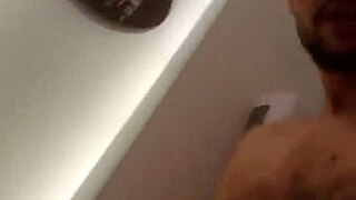 Solo girl enjoys a hot shower