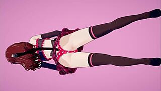 A dancing cat gets hotter and wants to get cum in 3D cartoon