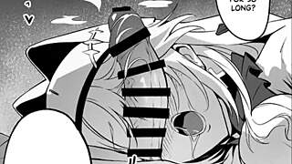 Rapunzel's meeting with the commander in a comic-style hentai