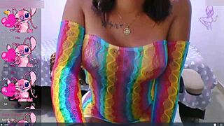 Angelique Monroe's solo performance on webcam in 2024