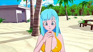 Bulma's sexy swimsuit scene in Koikatsu! A 3D hentai animation!