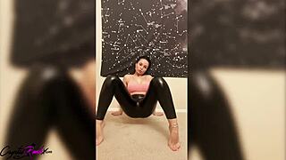 Russian teen masturbates and fucks her pussy with a dildo