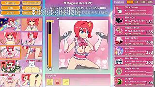 A collection of images showing the gameplay of Magical Girl Clicker