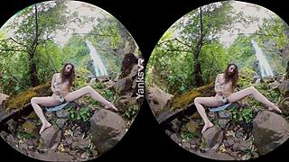 Endza’s outdoor VR experience with vibrator and dildo