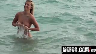 Sammis beach body video featuring POV blowjob action