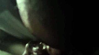Ebony hottie gives a sensational blowjob