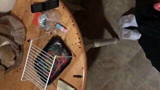 Cumshot in the eyes, choking and gagging while sucking a cock